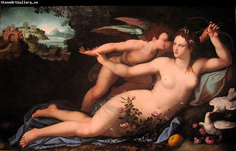 Alessandro Allori Venus disarming Cupid.